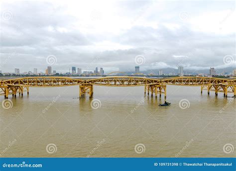 Dragon Bridge Cau Rong, Da Nang Vietnam Stock Photo - Image of ...