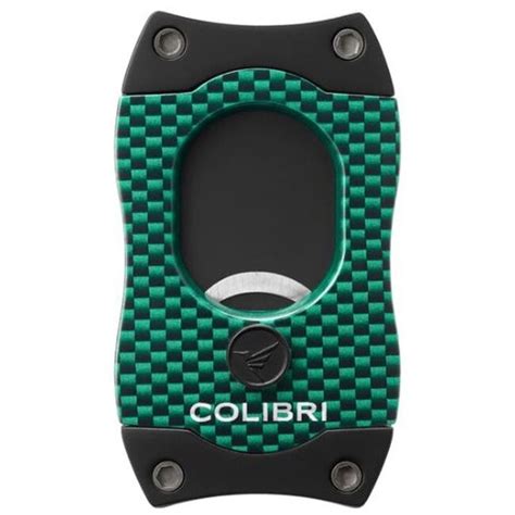 Cigar Cutter Colibri S Cut Carbon Green With Black Blades Haddocks