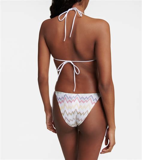 Zig Zag Metallic Knit Bikini In Multicoloured Missoni Mare Mytheresa