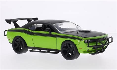 Diecast Model Cars Dodge Challenger 124 Jada Srt8 Tuning Greenmatt Black Furious 7 2008