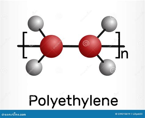 Polyethylene PE, Polythene, Polyethene Plastic, Chemical Structure ...