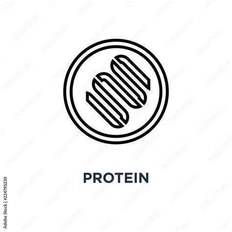 Protein Icon Protein Concept Symbol Design Vector Illustration Stock