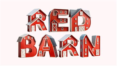 Moderna Red Barn Alphabet Font Generador De Efectos De Texto