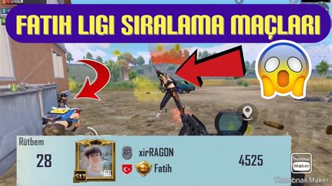 AVRUPA BŞN SIRALAMA MAÇLARI PUBG MOBİLE FATİH LİGİ FPP ERANGEL