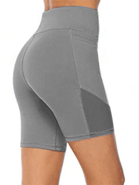 UKAP - Womens Plus Size Yoga Shorts Summer Seamless Pocket Casual ...