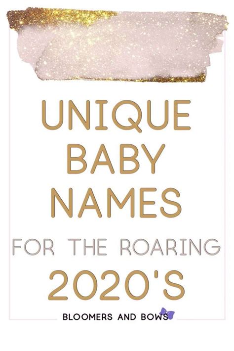 Unique Baby Girl Names for 2020 - Bloomers and Bows