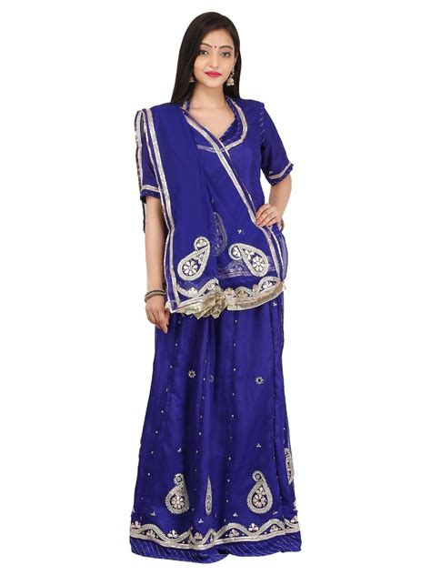 Navy Blue Rajputi Poshak Indic Brands