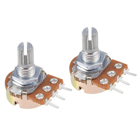 10K Ohm Linear Taper Potentiometer B10K Knurled Shaft 3 Terminals