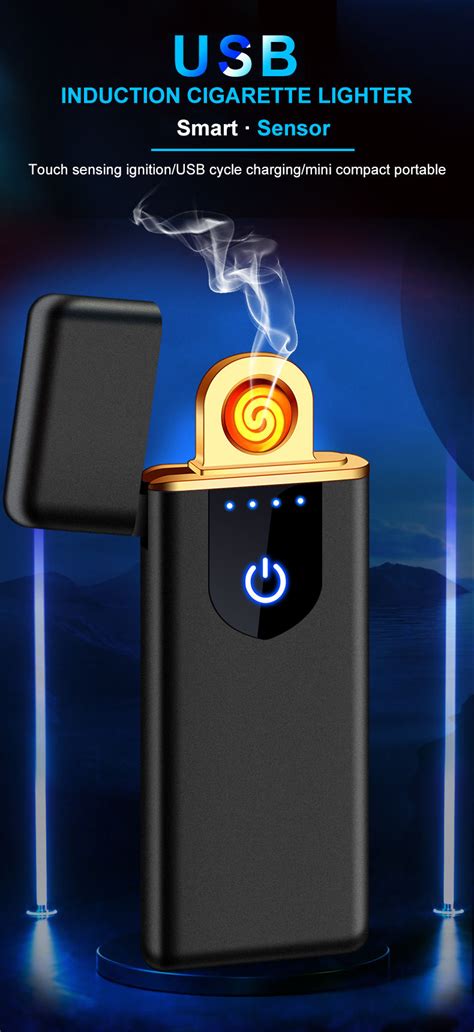 Hot Dual Arc Touch Electronic Lighter Double Arc Usb Rechargeable