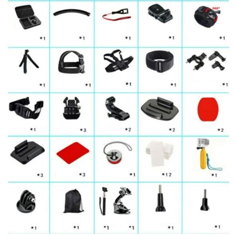 50 in 1 Action Kamera Zubehör Kit Set Halterung Für GoPro Hero 9 8