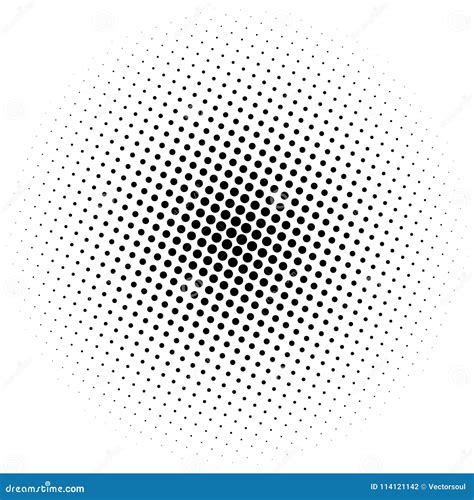 Halftone Element Abstract Geometric Graphic With Half Tone Pattern