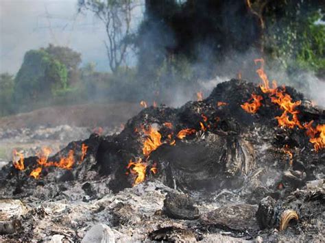 Plastic Garbage Burned In Banjarpalya Field