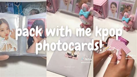 🌷packing Kpop Photocards 4 [asmr] Tiktok Compilation Minsbymon Youtube