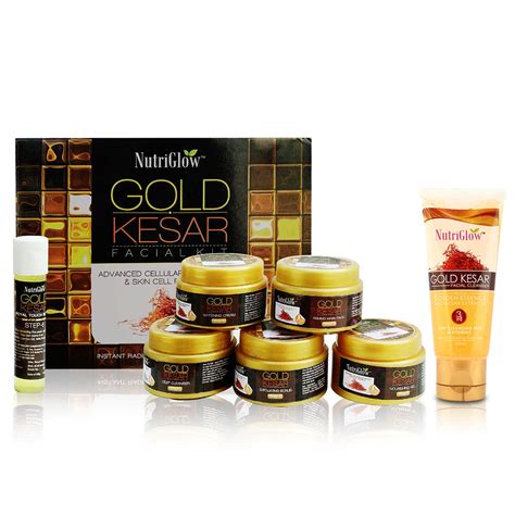 NutriGlow Gold Kesar Facial Kit And Face Wash For Glowing And Nourished