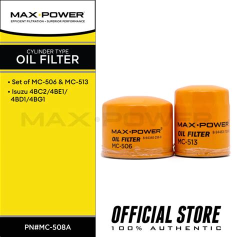 Max Power Oil Filter Set Of Mc And C For Isuzu Bc Be Bd