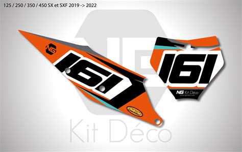 Kit déco fond de plaque numéro KTM SX SXF MINT Séries 50 65 85 125