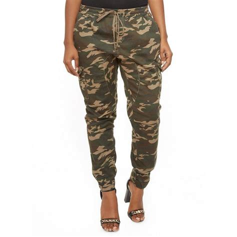 Plus Size Camo Cargo Jogger Pants With Drawstring Waist Camo Jogger Pants Plus Size Cargo