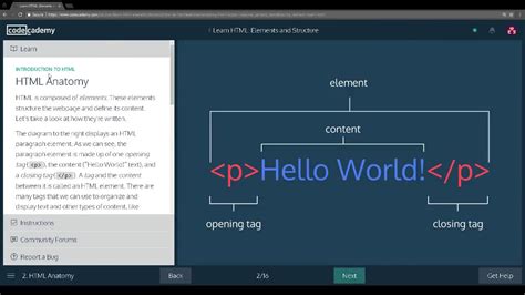 Learn Html With Codecademy Introduction To Html Part Youtube