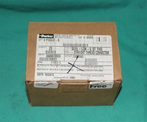 Parker F L S Straight Thread Connector Seal Lok Lock S Nipple Ebay