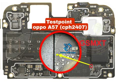 Oppo A57 CPH2407 Test Point Remove Frp Unbrick GSMXT