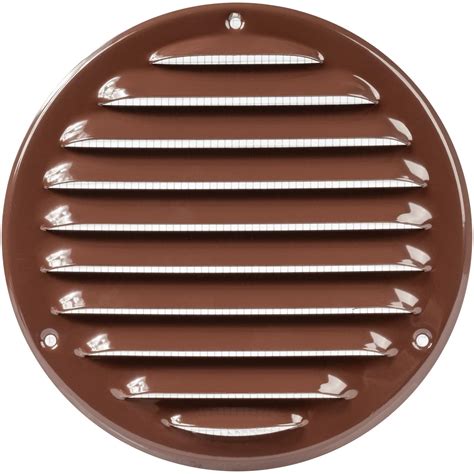 Snapklik 5 Inch Metal Brown Vent Cover Round Soffit Vent Air