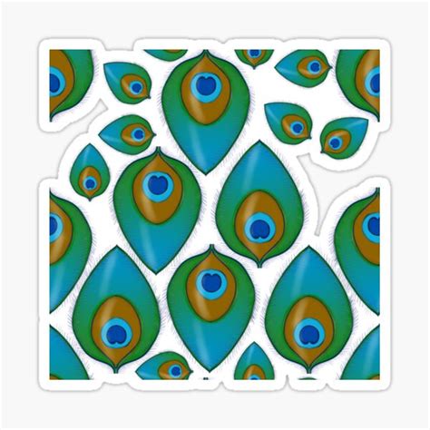 Peacock Feather Sticker For Sale By Gogomojito Redbubble