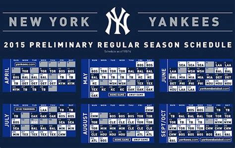 the new york yankees calendar is shown in blue and white, with numbers ...