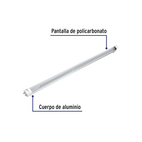 Tubo De Led T W Base G Pantalla Policarbonato Volteck De Led