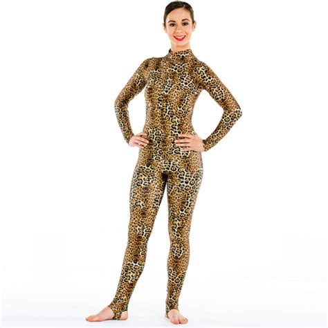 1st Position Ladies Animal Print Dance Catsuit The Dancers Shop Uk