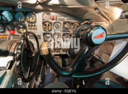 Interior of the passenger aircraft Lockheed Super Constellation or ...