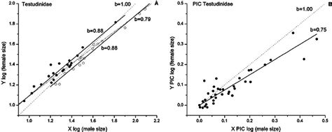 Major Axis Regression Of Female On Male Body Size For Testudinidae