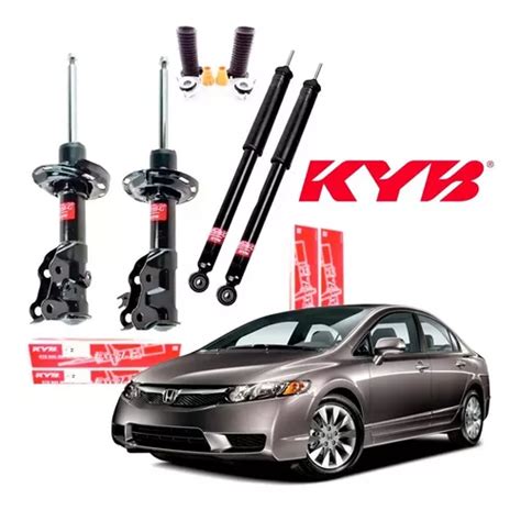 4 Amortecedor Original Kayba Kits New Civic 2006 A 2011 Parcelamento