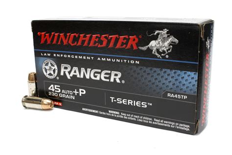 Winchester RA45TP 45 ACP P 230 Gr JHP Ranger T Series Police Trade