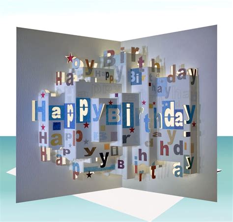 Pop Up Birthday Card3d Birthday Cardshappy Bi Folksy