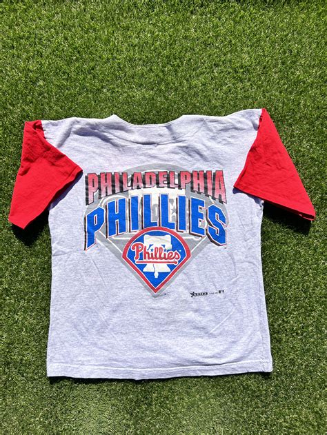 90s Philadelphia Phillies Cotton Grey Jersey - 5 Star Vintage