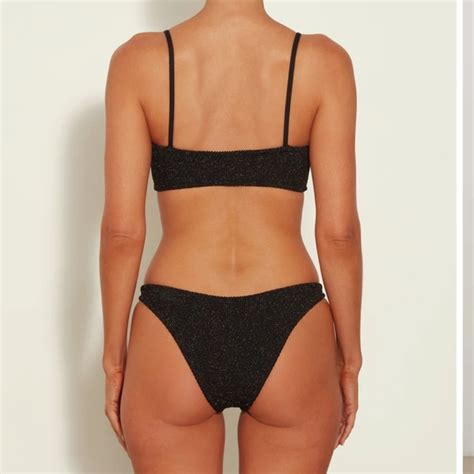 Hunza G Swim Nwt Hunza G Gigi Lurex Bikini Set In Blackgold Poshmark