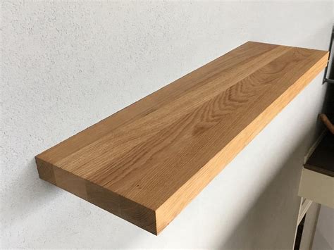 Zwevende Houten Wandplank Boekenplank Eiken Eikenhout Massief Hout