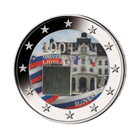 Euro Coin Slovenia Ljubljana University Pi Ce De Euros