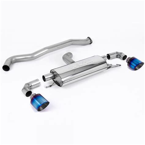 Milltek Non Resonated OPF GPF Back Exhaust With Burnt Titanium Tips