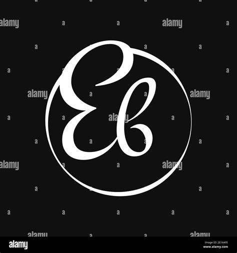 Inicial EB Script Letra Tipo Logo Diseño con moderna Typography Vector