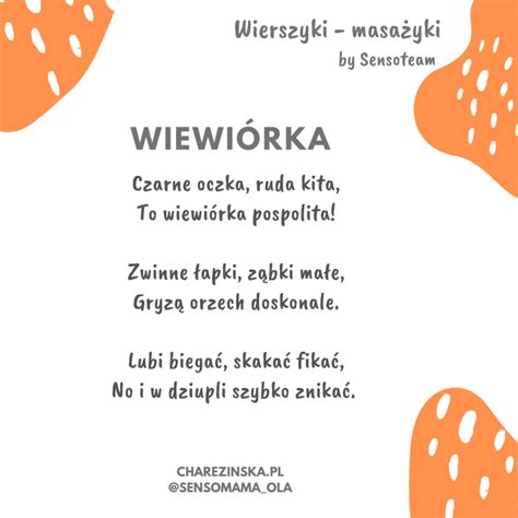 Wiewi Rka Wierszyki Masa Yki Wspieranie Rozwoju Dzieci