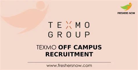 Texmo Off Campus 2024 Recruitment Drive For Freshers