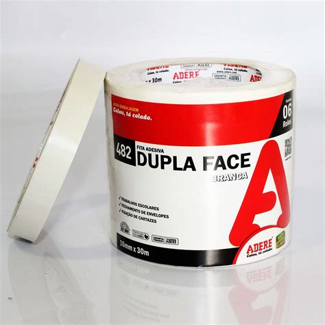 Fita dupla face de papel 16mmx30m ADERE DWGA Soluções Plásticas