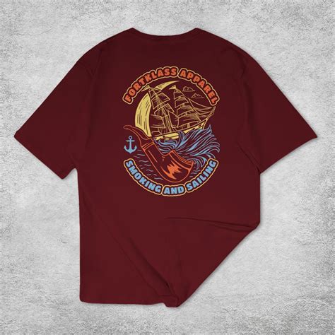 Jual Fortklass Sailing Maroon Kaos Sablon Pria Lengan Pendek Atasan