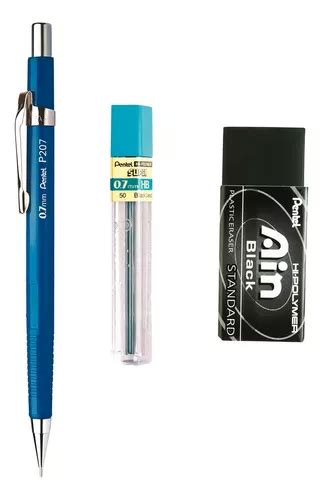 Lapiseira Pentel Sharp P207 Azul 0 7 Grafite E Borracha MercadoLivre