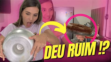 FIZ PELA PRIMEIRA VEZ UM BOLO SOZINHA ESTRAGUEI TUDO YouTube