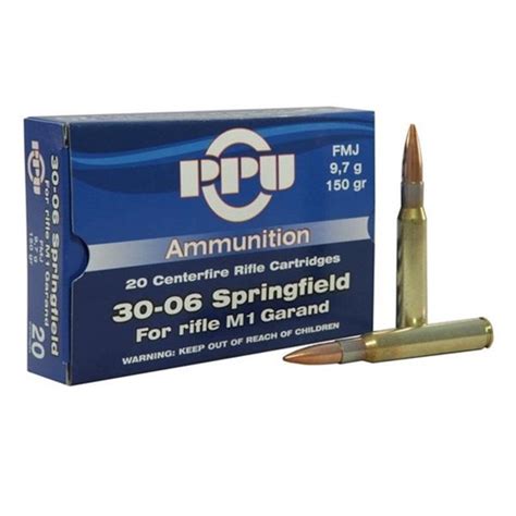 Prvi Partizan 30 06 Springfield M1 Garand Ammo 150 Grain Full Metal