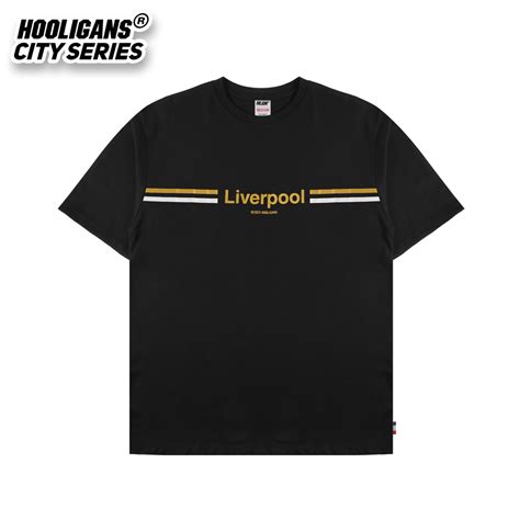 Jual Hooligans T Shirt City Series Liverpool Black Shopee Indonesia