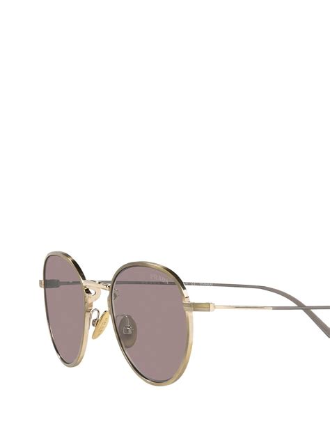 Prada Eyewear Frameless Round Frame Sunglasses Farfetch