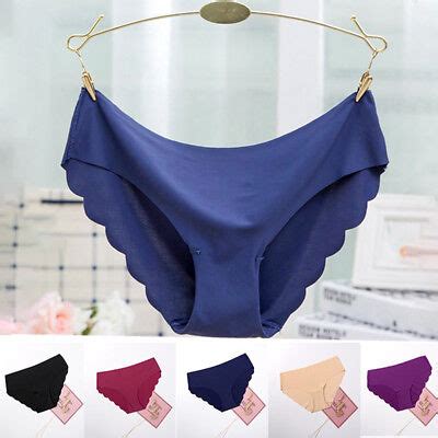 Pack Women Soft Underpants Seamless Lingerie Briefs Hipster Underwear